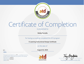 ATD E-Learning Instructional Design Certificate